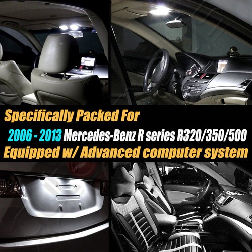 16Pc Error Free White Interior LED Light Kit for 2006-13 Mercedes-Benz R Series - Picture 2 of 10