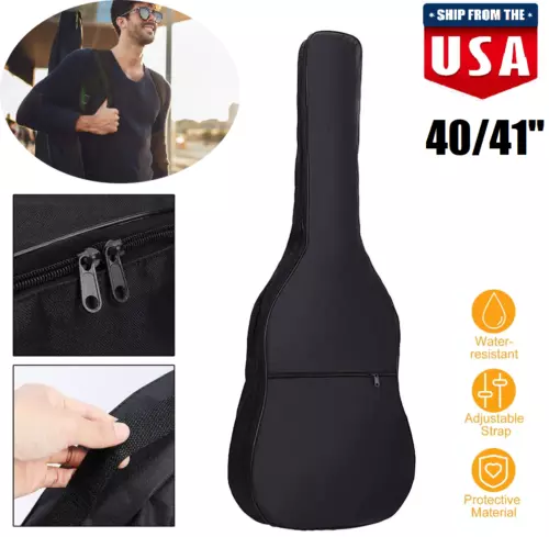 40" 41" Classical Acoustic Guitar Case Gig Bag Waterproof Heavy Duty Soft Padded