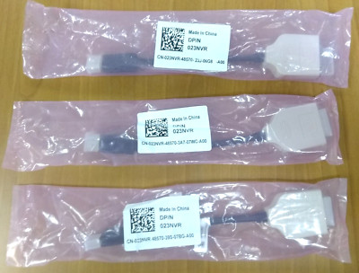 Lot of 3:  Amphenol Dell Display to DVI Video Dongle Adapter Cable DP/N 023NVR