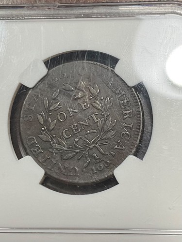 NGC XF DETAILS 1798 2ND HAIRSTYLE DRAPED BUST LARGE CENT. ENVIRONMENTAL DAMAGE - Picture 2 of 3