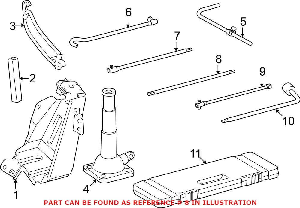 Genuine OEM Spare Tire Hoist Wrench For Toyota Land Cruiser 0911460080