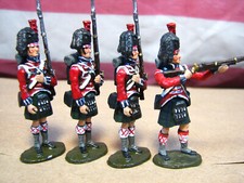 4 Fine Scottish 42nd. Highlanders Black Watch 54mm Metal Soldiers By ACWPAINTER