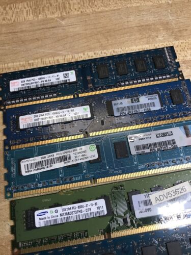 Lot 8 Samsung hynix micron ramaxel mix 2GB PC3 DDR3 Desktop Memory ram computer - Picture 2 of 3