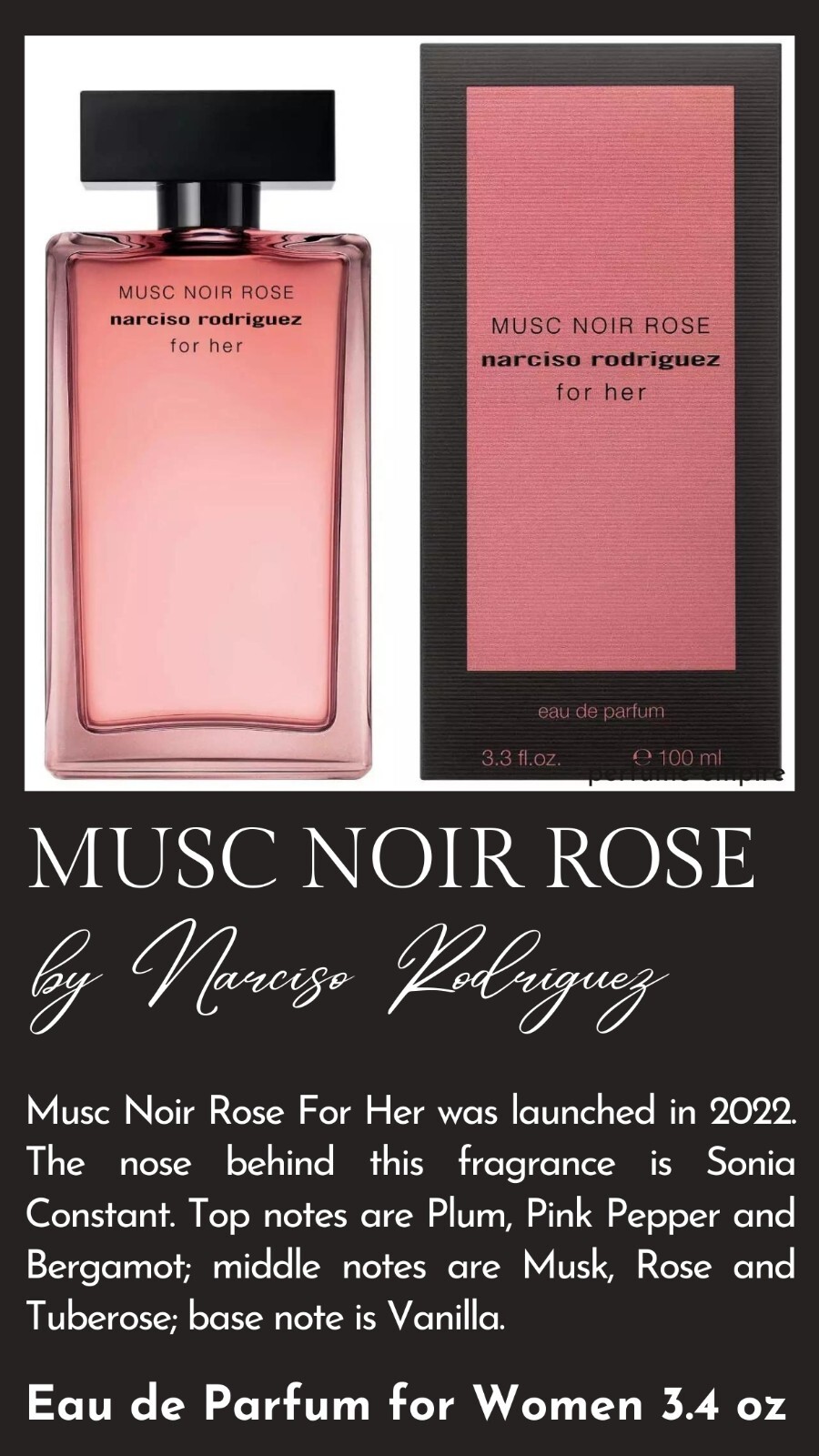 Rose Perfume Musk Noir Narciso Rodriguez Narciso Rodriguez For Her