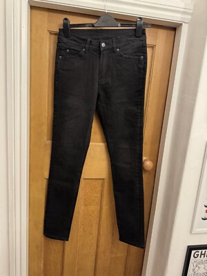 Cheap Monday Black Dark Grey Denim Jeans Size 28/30 Stockholm Unisex