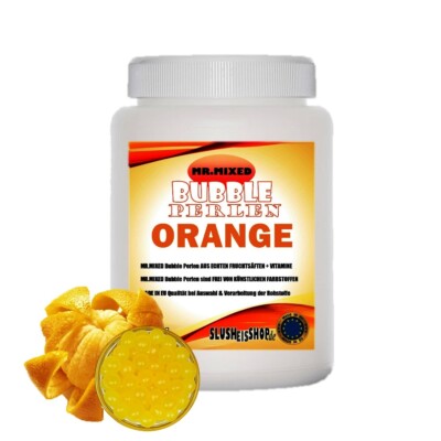 Bubble Tea Perlen ORANGE Fruit Pearls 2kg Popping Boba ohne künstl. Farbstoffe