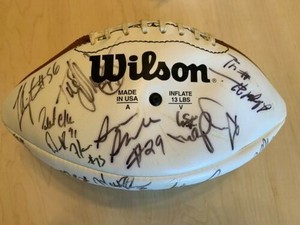 redskins team autographed football