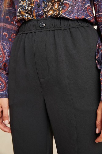 Current Air x Anthropologie Robin Trousers Pants Black High Waist M - Picture 3 of 4