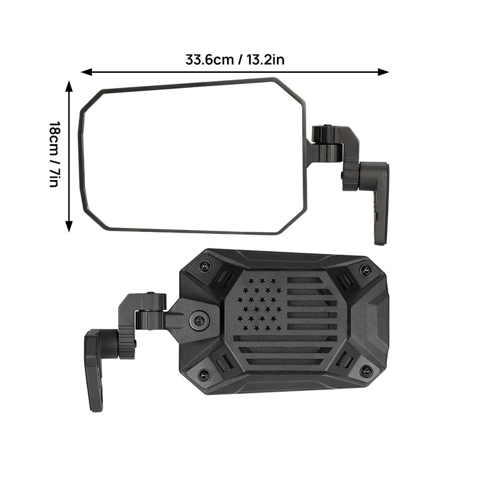 JOYTUTUS Side Mirrors Doors Off Fits Jeep Wrangler TJ JK 1997-2018 & Unlimited Foto 4 de 4