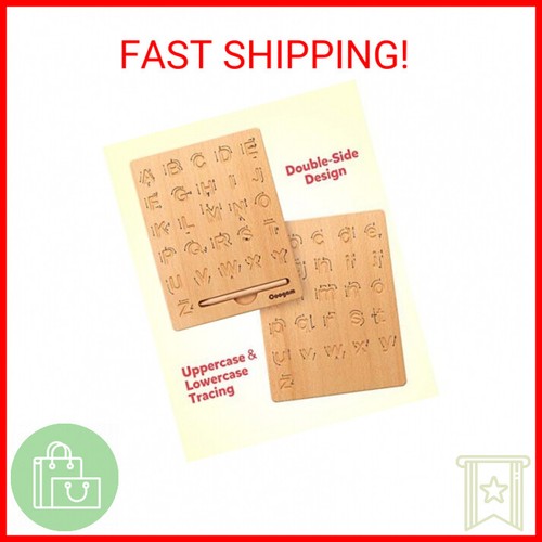 Coogam Wooden Letters Practicing Board, Double-Sided Alphabet Tracing Tool Learn - Picture 2 of 2
