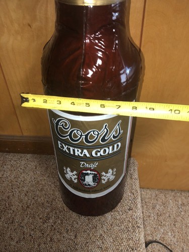 Coors Extra Gold Inflatible Blow Up Man Cave Bar Beer Advertising Bottle 28” - 第 3/8 張圖片