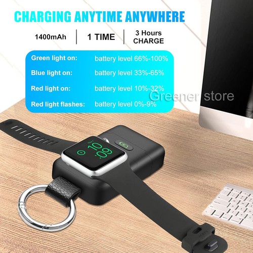 Portable Magnétique Chargeur Bank 1400mAh pour Apple Watch 9/8/7/6/UItra/UItra 2 - Photo 5 sur 22