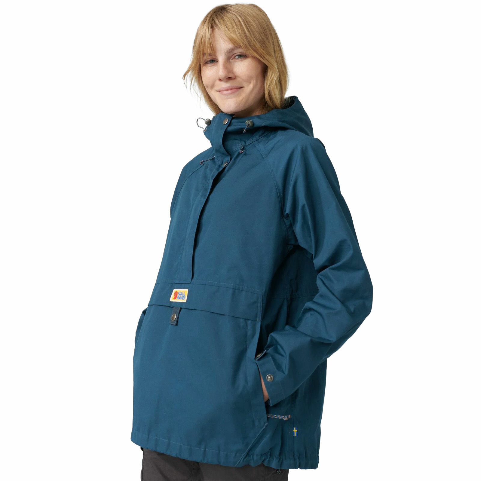 Fjällräven Vardag Anorak Giacca da Escursionismo Donna Leggera Outdoor Trekking Blu