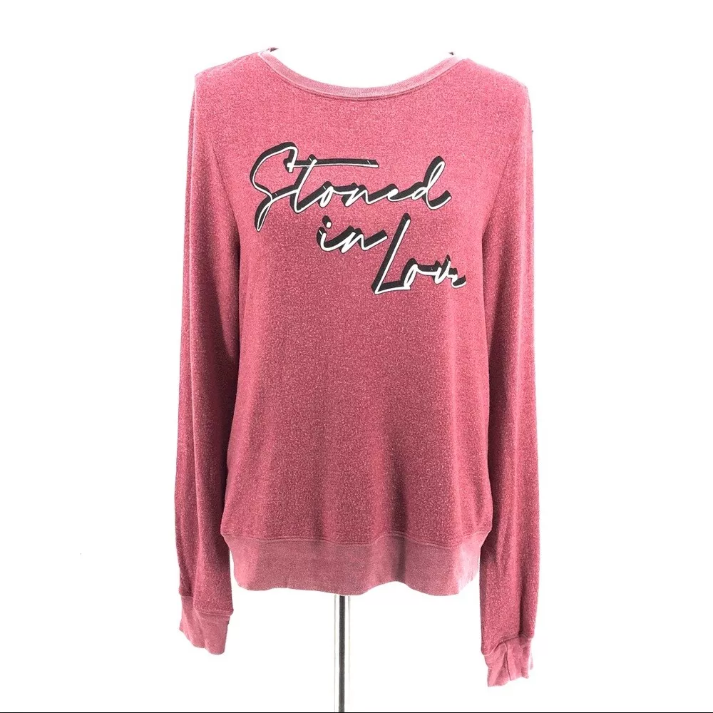 Pink sales slogan sweatshirt