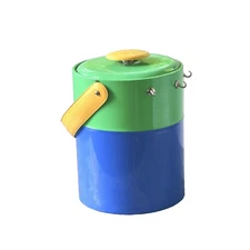 Georges Briard Ice Bucket VTG MCM Soft Acrylic Vinyl Rare Color Block 10.5 x 8