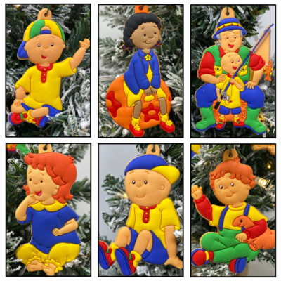 Caillou Christmas  Ornament Set of 6 Ornaments Brand New