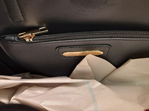 NEW! MKF Collection By Mia K.- Lea Vegan Leather Tote Bag black w/dust Bag - Picture 10 of 13