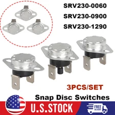 3x Snap Disc Switchs For Quadra-fire Classic Bay CB1200 Pellet Stove SRV230-0060