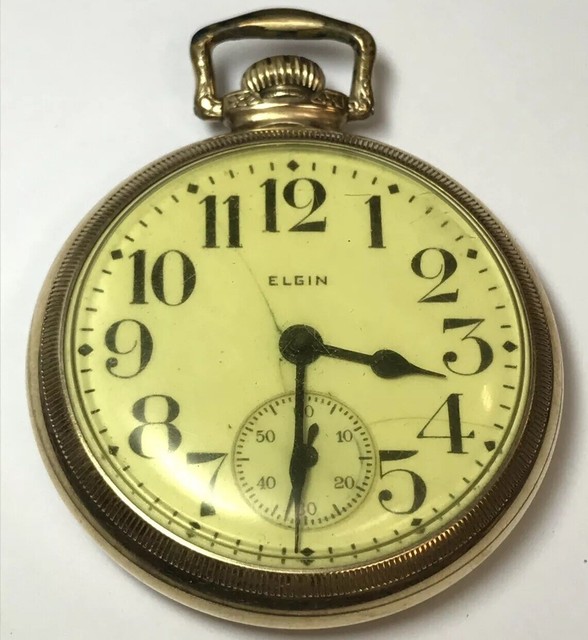 VINTAGE ELGIN 291 OPEN FACE POCKET WATCH 10K GOLD FILLED eBay