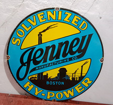 Jenney Hy-Power Porcelain Enamel Sign  30 x 3...