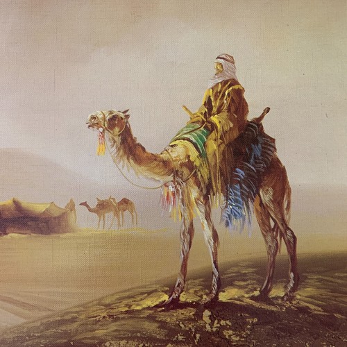 Vintage Arabian Desert Art Print Said Salah's Collection 20" x 16" Camels B - Picture 7 of 12