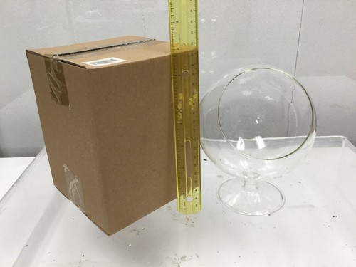 Athenas Garden VCH4006 5 in. Dia. Clear Slant Cut Bowl Vase on Stem - Picture 2 of 4