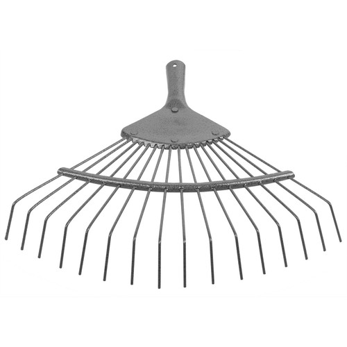 Garden Rake Head, 16 Tine/Tooth Forged Carbon Steel Lawn & Leaf Rake, Secure Fit - Picture 5 of 7