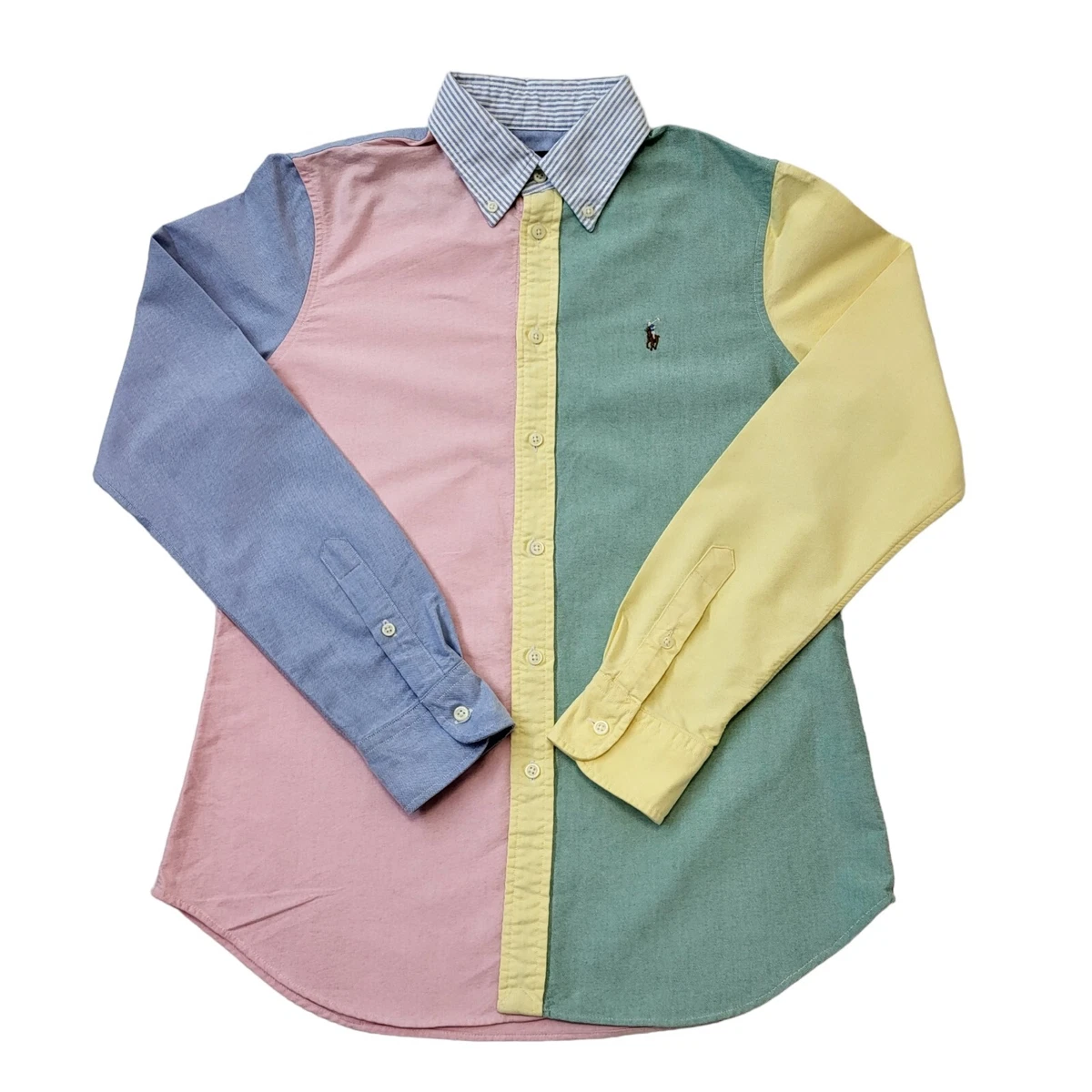 Ralph lauren color block shirt womens Clearance