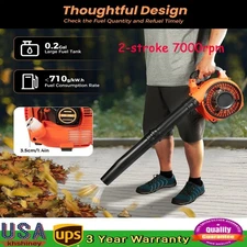 Handheld Leaf Blower Gas Powered 2-Stroke Commercial Heavy Duty Grass Yard Clean