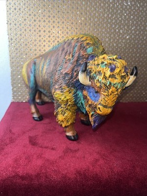 American Bison or Buffalo Figure Wildlife Resin Animal Decor 9.25''