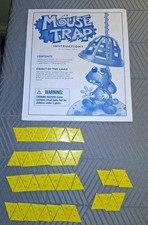 Mouse Trap Game Parts 2005 48 Cardboard Cheese Pieces And Instruction Manual
