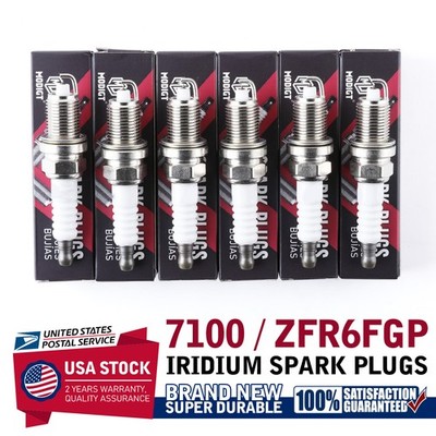 Set of 6 Premium 7100/ ZFR6FGP Iridium Spark Plugs Kit - New And