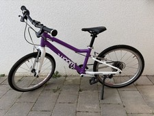 Bicicletta per bambini Woom 4, usata poco, buone condizioni, 20 pollici, viola, incl. supporto