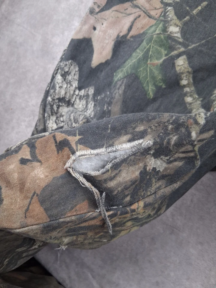Vintage Mossy Oak Insulated Coveralls Mens Large Breakup Camo Fieldstaff *READ - Image 4 of 4