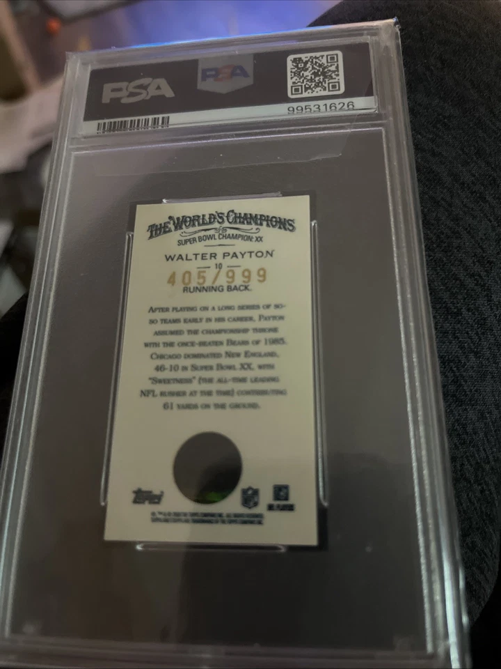 DA102808 2009 eTOPPS ALLEN GINTER SUPER BOWL CHAMPIONS WALTER PAYTON/999 PSA 10 Foto 2 de 2