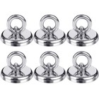 6 Pack 100Lbs Heavy Duty Magnetic Hooks with Countersunk Hole Eyebolt for Home