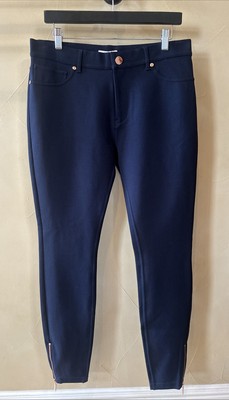 NWT Ted Baker Skinny Zip Cuff Ponte Navy Blue Stretch Size 4 US Size 10