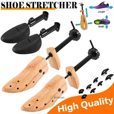 Men Women 2-Way Wooden Adjustable Shoe Stretcher Shoe Expander Size 5-13 US