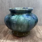 Brush McCoy Art Pottery Blue And Green Onyx Drippy Glaze Jardinere/Planter 6”