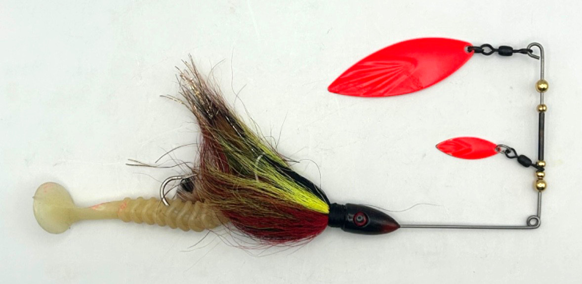 Fudally Stump Hawg Muskie Spinnerbait Red Blade Discontinued - Image 1