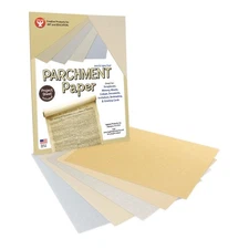 Hygloss Parchment Craft Paper – 30 Sheets, 8.5x11, Printer Friendly, Made in USA