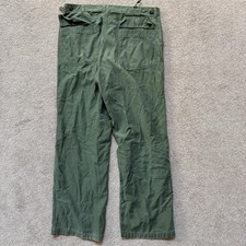 Vintage Vietnam War 1960s Sateen OG-107 Baker Fatigue Pants Type 1 Size 37x30