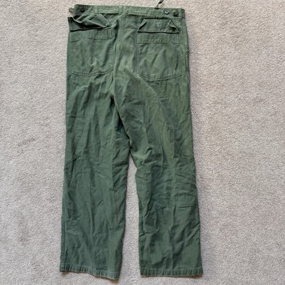 Vintage Vietnam War 1960s Sateen OG-107 Baker Fatigue Pants Type 1
