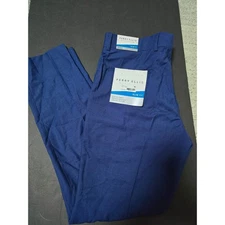 NWT Perry Ellis Portfolio Slim Blue Stretch Wrinkle Resist Dress Pant 32x30 (A)
