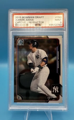 2015 Bowman Draft Chrome Aaron Judge #150 Refractor Rookie PSA 9 Baseball MLB