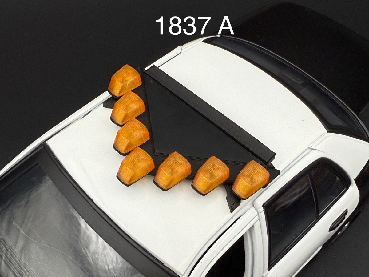 1/18 Scale Model LED Ready Amber Federal Signal Vector Vision