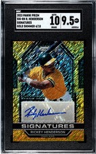 2023 Panini Prizm Rickey Henderson GOLD SHIMMER /10 SGC 9.5 w/10 AUTO (4/10)