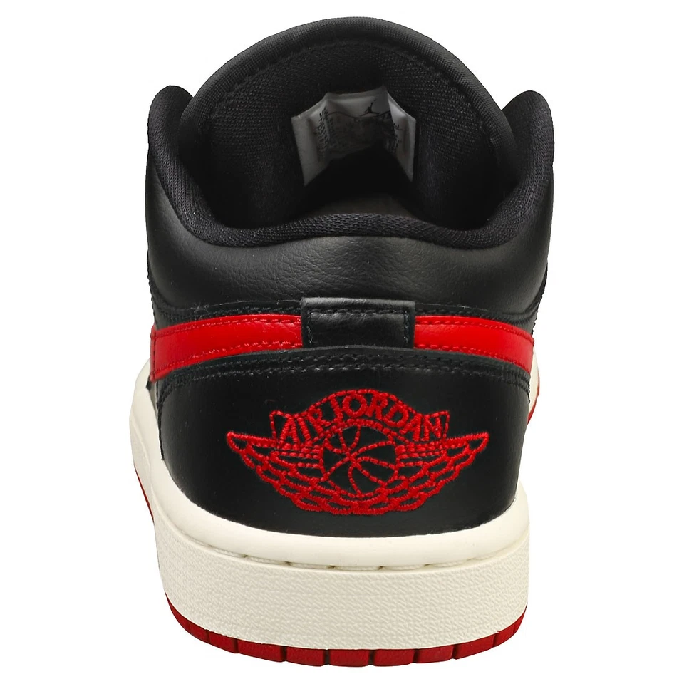 Nike Air Jordan 1 Low Noir Rouge Femme - Baskets Mode - Photo 4/4