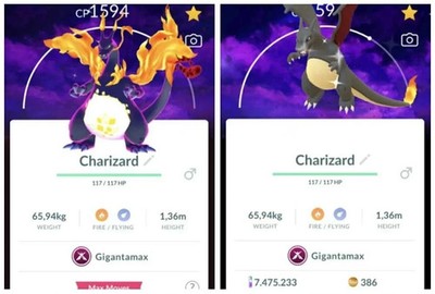 Pokémon G0 - Shiny Charizard Gigantamax Special Bg Max Final  Dark Skies   P T C
