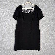 Tahari Arthur S Levine Textured Sheath Dress Size 14W Minimalist Career Church